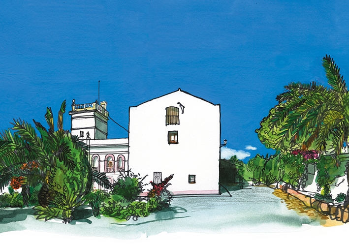 Postal Miró. Mas Miró en Mont-roig