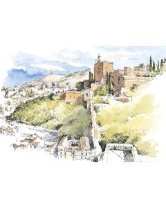 Postal La Alhambra. Vista general