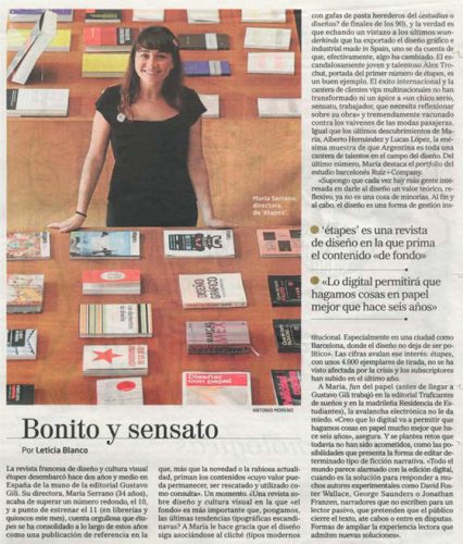 María Serrano entrevistada en El Mundo