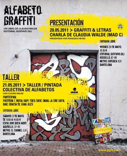 Charla + Taller > Claudia Walde presenta 'Alfabeto graffiti'