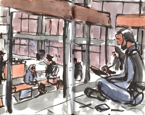 El edificio GG visto por 19 urban sketchers