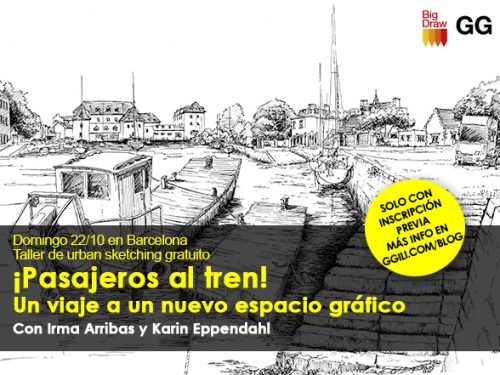 Taller urban sketching > ¡Pasajeros al tren! Un viaje a un nuevo espacio gráfico