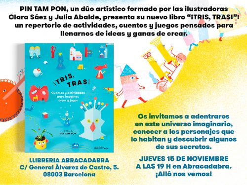 15/11 > Pin Tam Pon presenta su libro de cuentos y actividades en Abracadabra