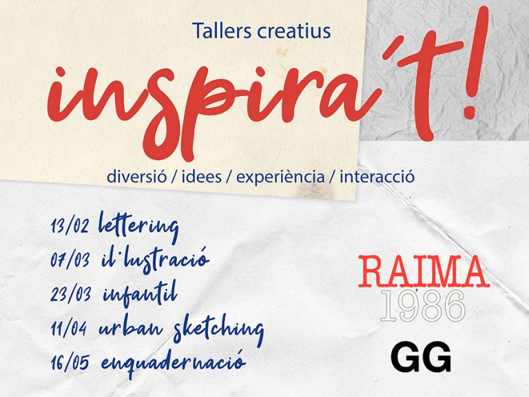 Inspírate! Ciclo de talleres creativos RAIMA+GG